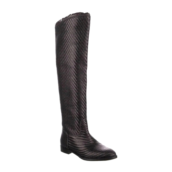 Dior Shoes - Christian Dior Black Global OTK Woven Intrecciato Riding Boot Size 38 ~ New!